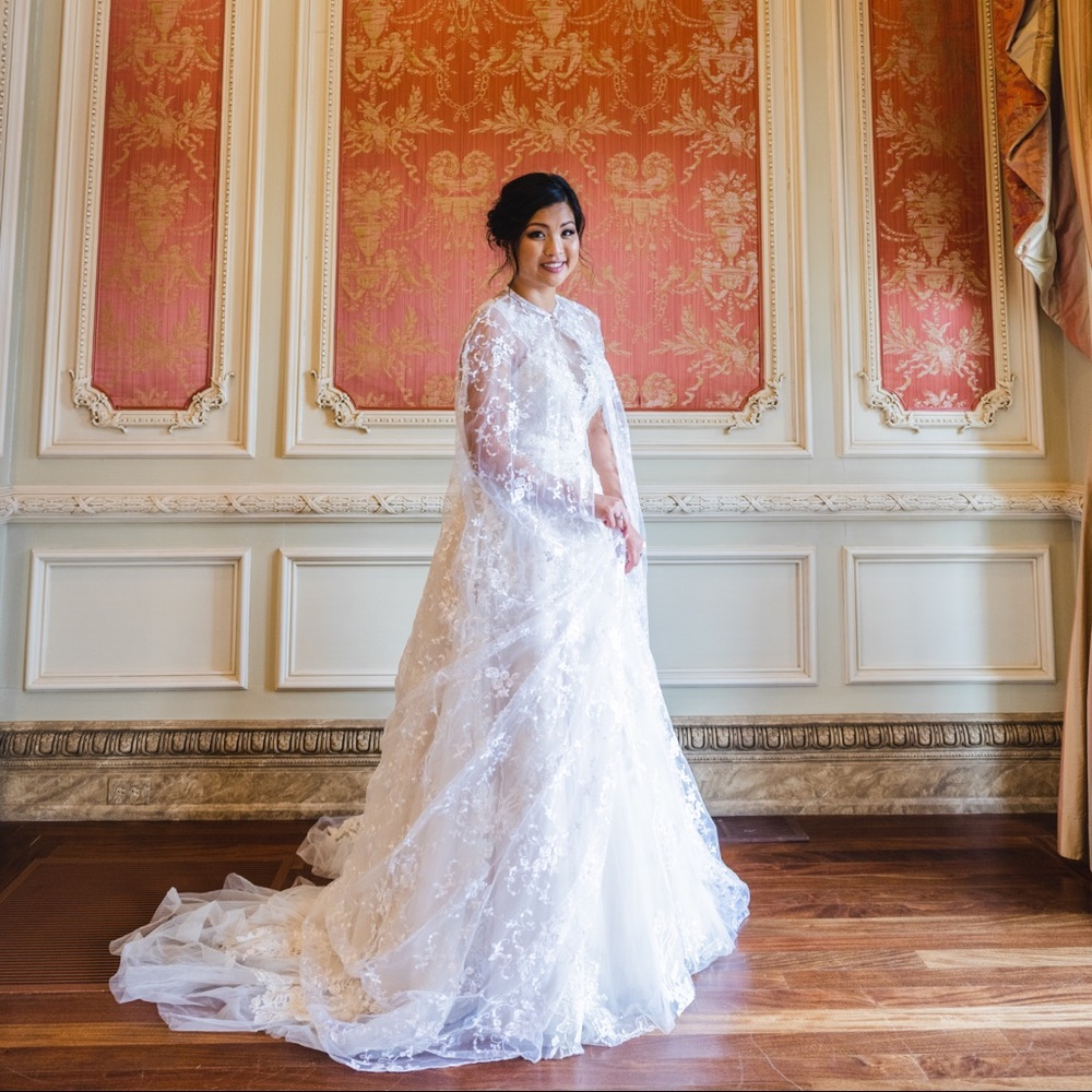 Wedding Cape in White